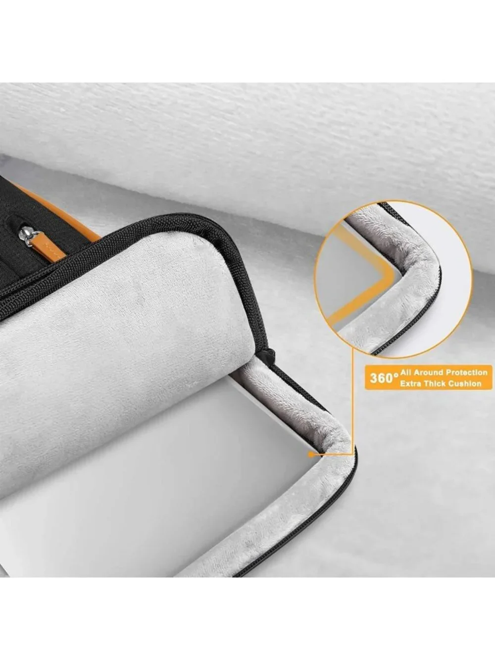 360 Protective Laptop Sleeve for 15-16 Inch Laptops, Shockproof & Stylish Case